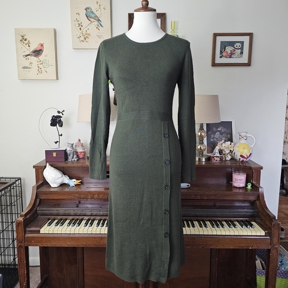 Banana Republic Button Skirt Sweater Dress - Picture 2 of 12